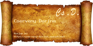 Cserveny Dorina névjegykártya