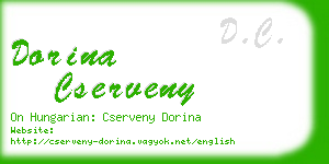 dorina cserveny business card